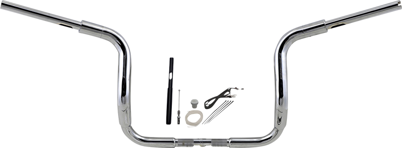 FAT BAGGERS INC. 1-1/2" EZ Install Rounded Top Handlebar Kit - 12" - Chrome 819412