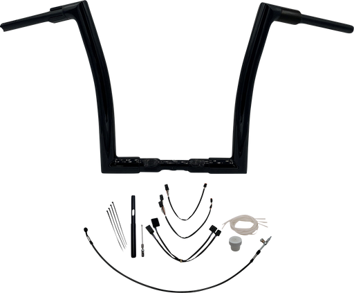 FAT BAGGERS INC. 1-1/2" EZ Install Flat Top Handlebar Kit - 14" - Black 619614-B