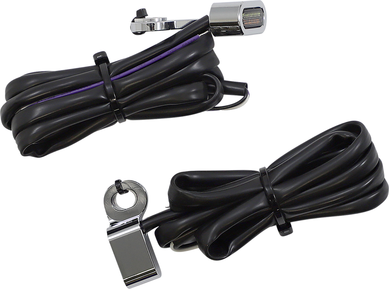 DRAG SPECIALTIES Marker Lights - White/Amber - Chrome