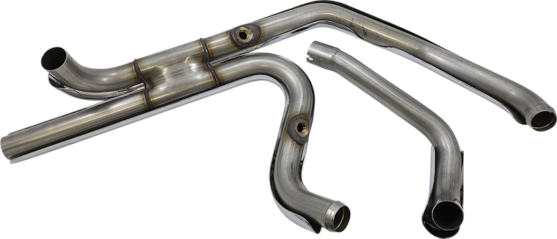 S&S CYCLE El Dorado Dual Exhaust System - Chrome - Black Tracer