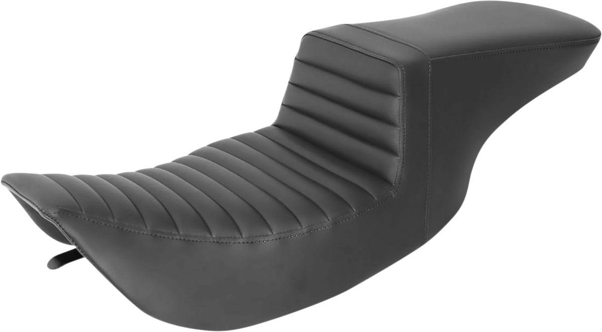 SADDLEMEN Tour Step-Up Seat - Front Tuck-n-Roll - Black - '97-'07 TOURING