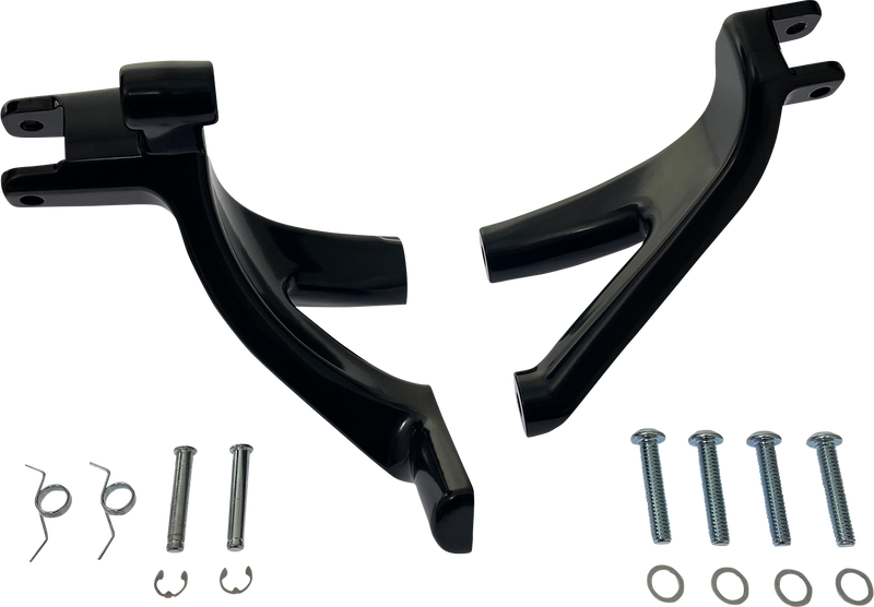 DRAG SPECIALTIES Floorboard to Footpeg Conversion Mount - Gloss Black - Softail '18-'23