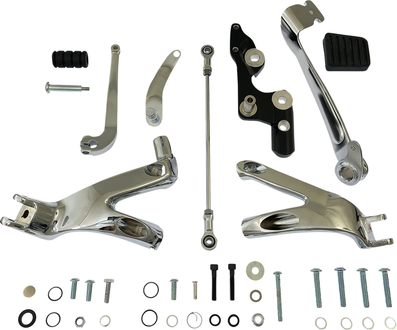 DRAG SPECIALTIES Forward Control Kit - Chrome - FX '18-'23