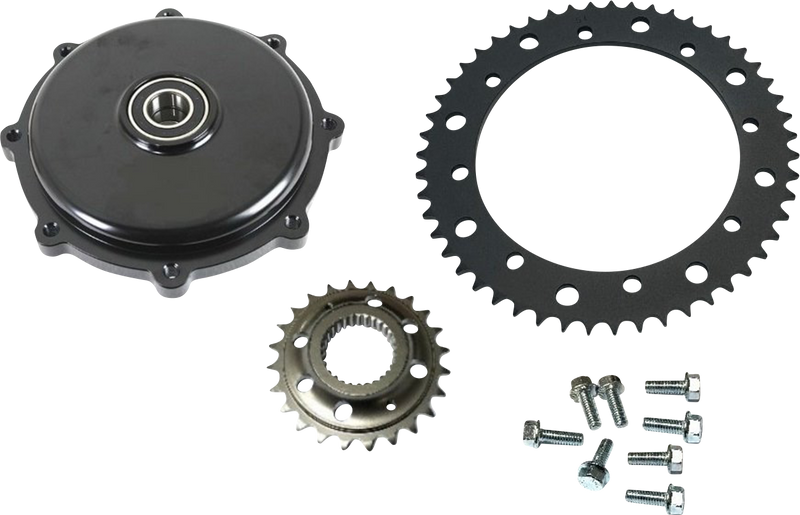 DRAG SPECIALTIES Conversion Sprocket Kit - Black - M8 Touring '17-'24