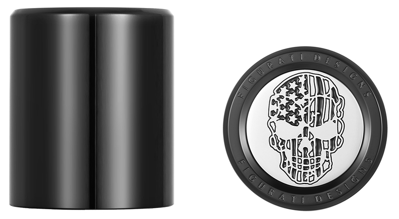 FIGURATI DESIGNS Docking Covers - American Flag Skull - Contrast Cut - Black FD27-DC-2730-BK