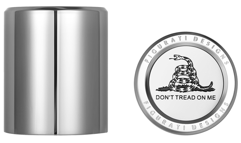 FIGURATI DESIGNS Docking Covers - Don't Tread On Me - Silver FD40-DC-2730-SS