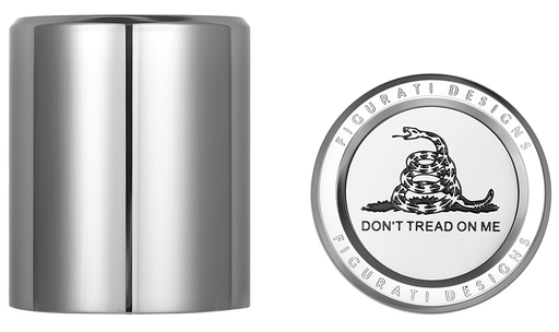 FIGURATI DESIGNS Docking Covers - Don't Tread On Me - Silver FD40-DC-2730-SS