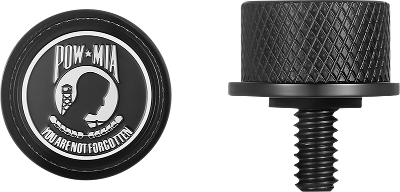 FIGURATI DESIGNS Seat Mounting Knob - Black - POW MIA FD50-SEAT KN-BK