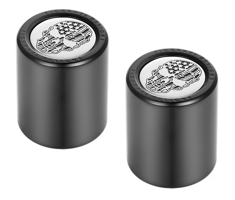 FIGURATI DESIGNS Docking Covers - American Flag Skull - Contrast Cut - Black FD27-DC-2730-BK