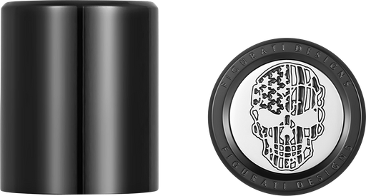 FIGURATI DESIGNS Docking Covers - American Flag Skull - Short - Contrast Cut - Black FD27-DC-2530-BK