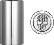 FIGURATI DESIGNS Docking Covers - American Flag Skull - Contrast Cut - Silver FD27-DC-2545-SS
