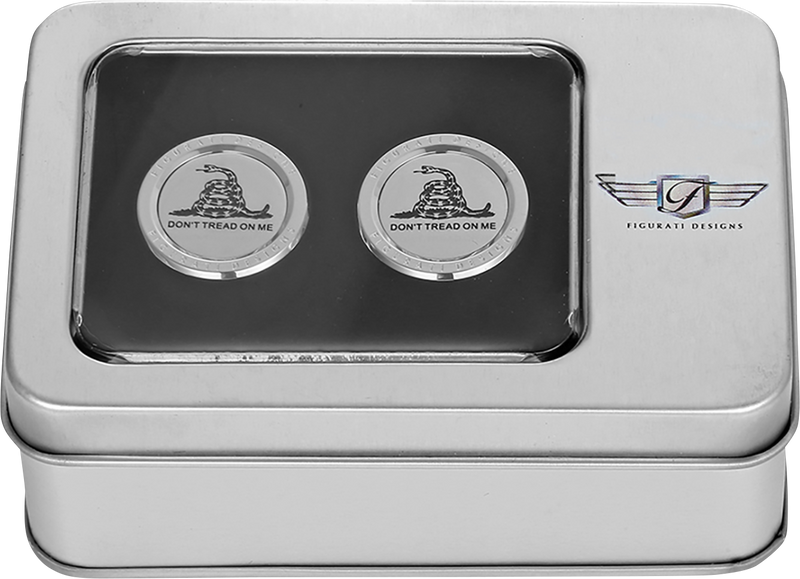 FIGURATI DESIGNS Docking Covers - Don't Tread On Me - Short - Silver FD40-DC-2530-SS