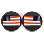 FIGURATI DESIGNS Swing Arm Covers - American Flag - Custom - Reversed - Black FD21R-AF-BK