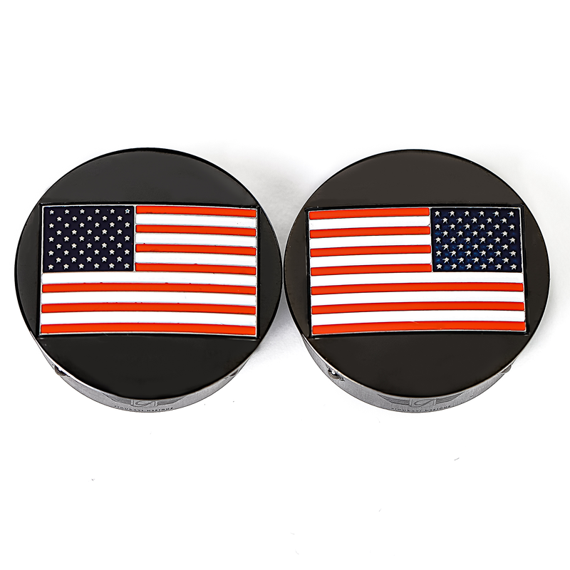 FIGURATI DESIGNS Swing Arm Covers - American Flag - Custom - Reversed - Black FD21R-AF-BK