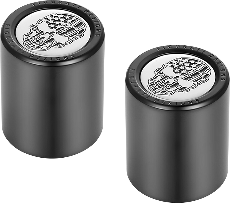 FIGURATI DESIGNS Docking Covers - American Flag Skull - Short - Contrast Cut - Black FD27-DC-2530-BK