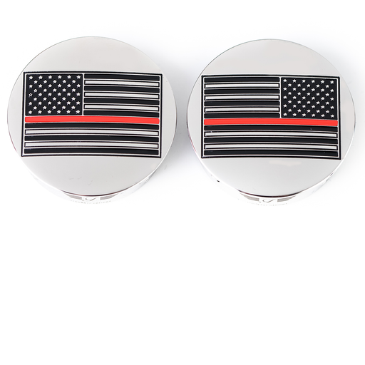 FIGURATI DESIGNS Swing Arm Covers - Red Line American Flag - Custom - Reversed FD73-AFRL-SS