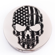 FIGURATI DESIGNS Swing Arm Covers - Contrast Cut - American Flag Skull - Custom FD27-SS-SKUL-CC