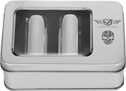 FIGURATI DESIGNS Docking Covers - American Flag Skull - Contrast Cut - Silver FD27-DC-2545-SS