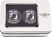 FIGURATI DESIGNS Swing Arm Covers - POW MIA - Custom - Black FD55-POW-BLK