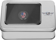 FIGURATI DESIGNS Heel-Toe Shifter Cover - American Flag Skull - Red/White/Blue/Black FD25-HTSC-BLK