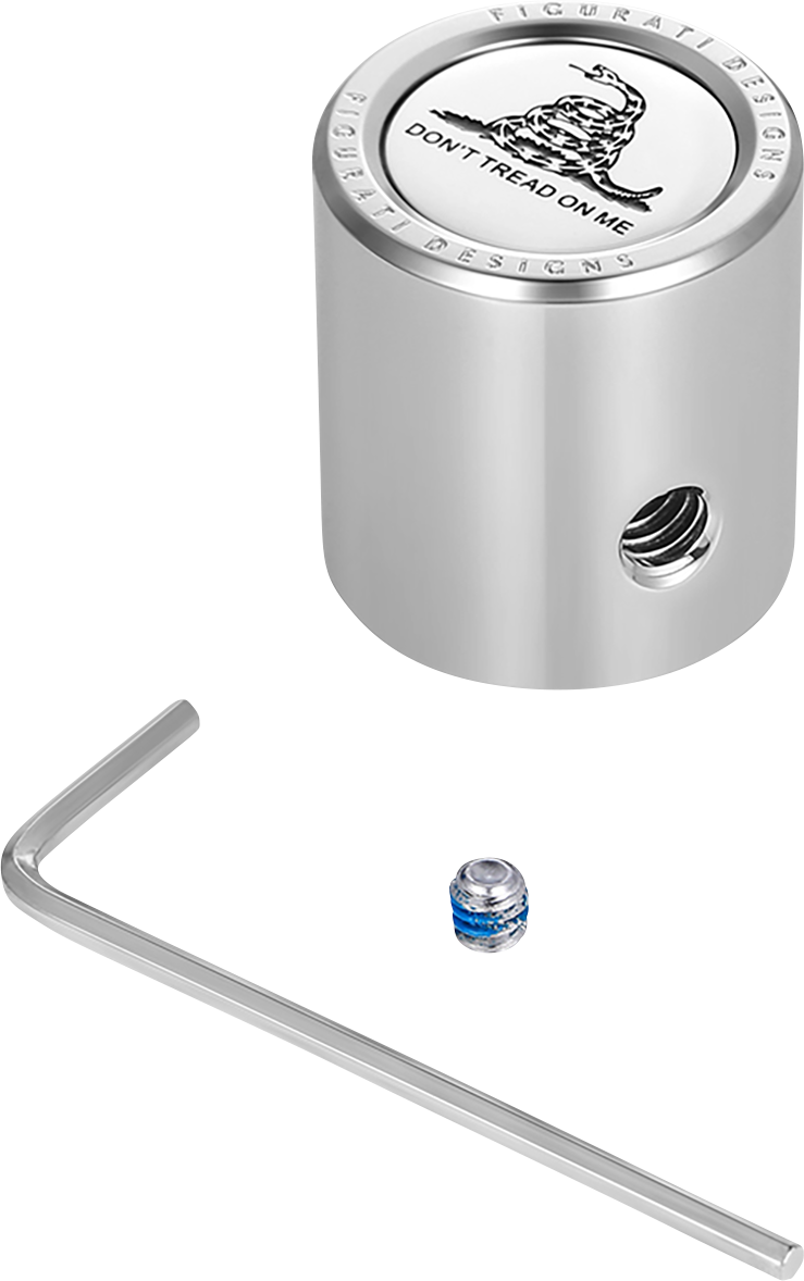 FIGURATI DESIGNS Heel-Toe Shifter Cover - Don't Tread On Me - Stainless Steel FD40-HTSC-SS