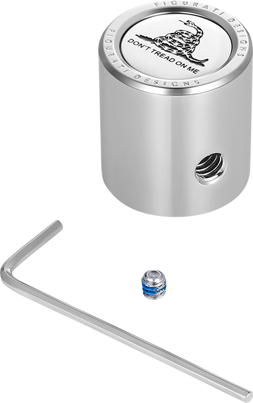 FIGURATI DESIGNS Heel-Toe Shifter Cover - Don't Tread On Me - Stainless Steel FD40-HTSC-SS