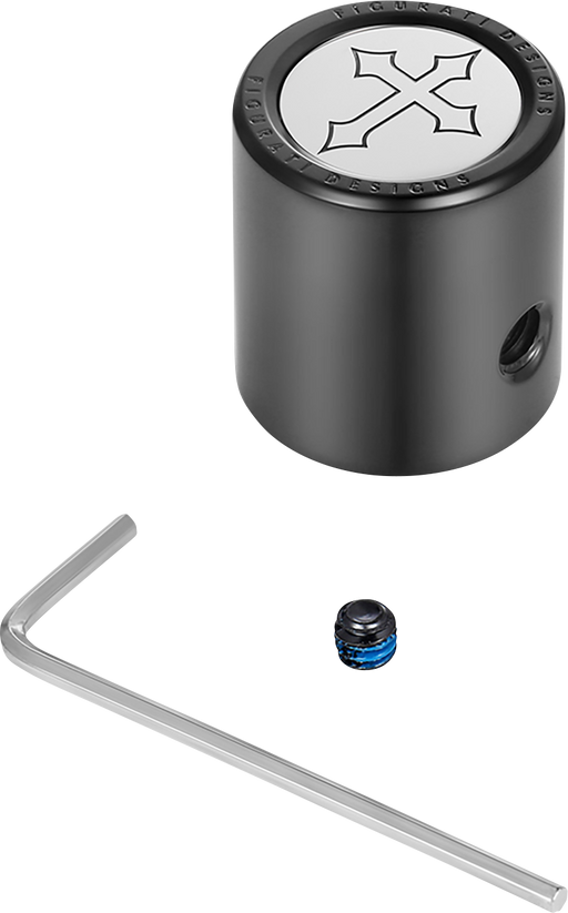 FIGURATI DESIGNS Heel-Toe Shifter Cover - Maltese Cross - Black FD41-HTSC-BLK