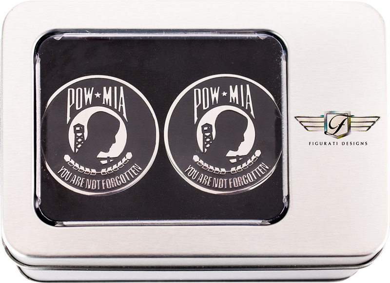 FIGURATI DESIGNS Swing Arm Covers - POW MIA - Custom FD50-POW-SS