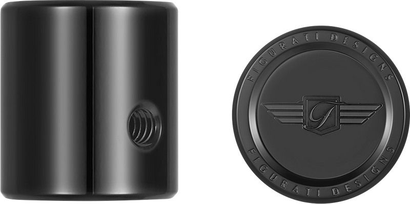 FIGURATI DESIGNS Heel-Toe Shifter Cover - Logo - Black FD01-HTSC-BLK