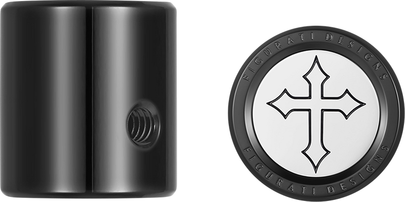 FIGURATI DESIGNS Heel-Toe Shifter Cover - Maltese Cross - Black FD41-HTSC-BLK