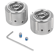 FIGURATI DESIGNS Axle Nut Cover - Front - Stainless Steel - POW MIA - Silver FD50-FAC-SS