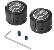 FIGURATI DESIGNS Axle Nut Cover - Front - Stainless Steel - POW MIA - Black FD50-FAC-BK