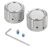 FIGURATI DESIGNS Axle Nut Cover - Front - Stainless Steel - Smooth - Silver FD60-FAC-SS