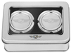 FIGURATI DESIGNS Axle Nut Cover - Front - Stainless Steel - Figurati Designs Logo - Silver FD01-FAC-SS