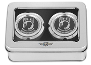 FIGURATI DESIGNS Axle Nut Cover - Front - Stainless Steel - POW MIA - Silver FD50-FAC-SS