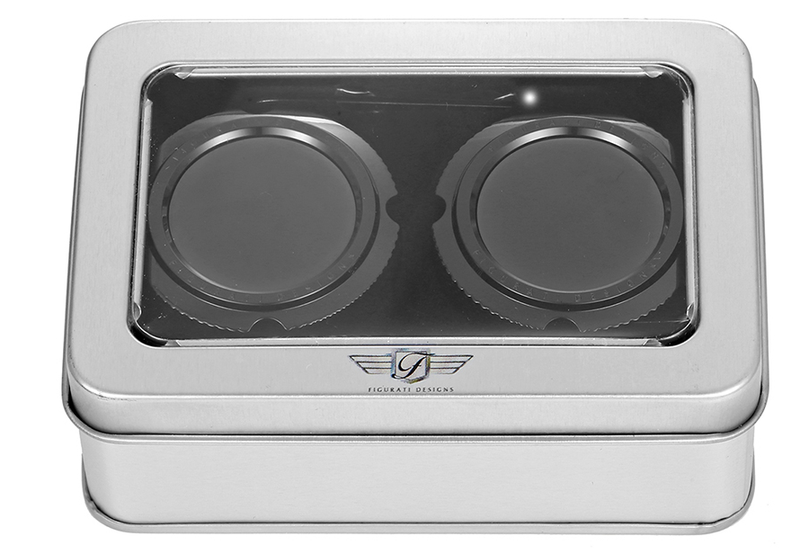 FIGURATI DESIGNS Axle Nut Cover - Front - Stainless Steel - Smooth - Black FD60-FAC-BK