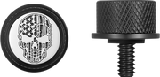 FIGURATI DESIGNS Seat Mounting Knob - Black - Skull - Contrast Cut FD27-SEAT KN-BK
