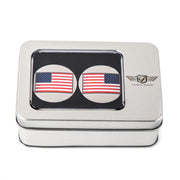FIGURATI DESIGNS Swing Arm Covers - American Flag - Reversed FD20-AF-SS
