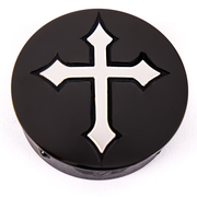 FIGURATI DESIGNS Swing Arm Covers - Cross - Custom - Black FD41-CROSS-BLK