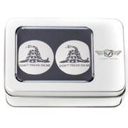 FIGURATI DESIGNS Swing Arm Covers - Don't Tread On Me - Custom FD40-DTOM-SS