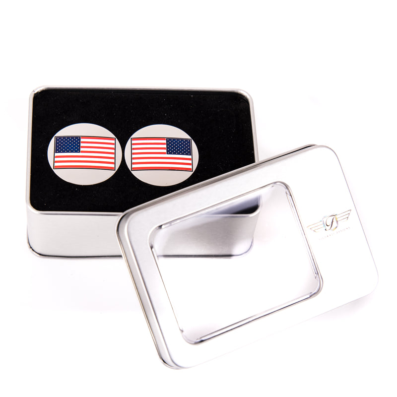 FIGURATI DESIGNS Swing Arm Covers - American Flag - Reversed FD20-AF-SS