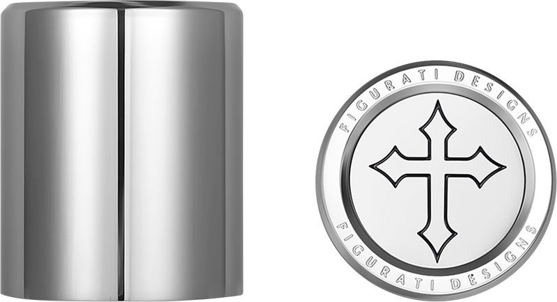 FIGURATI DESIGNS Docking Covers - Short - Cross - Silver FD41-DC-2530-SS