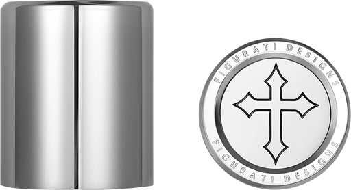 FIGURATI DESIGNS Docking Covers - Short - Cross - Silver FD41-DC-2530-SS