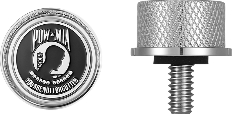 FIGURATI DESIGNS Seat Mounting Knob - Stainless Steel - POW MIA FD50-SEAT KN-SS