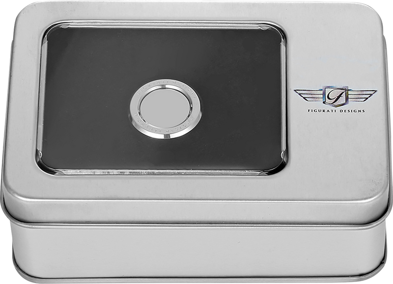 FIGURATI DESIGNS Heel-Toe Shifter Cover - Plain - Stainless Steel FD60-HTSC-SS