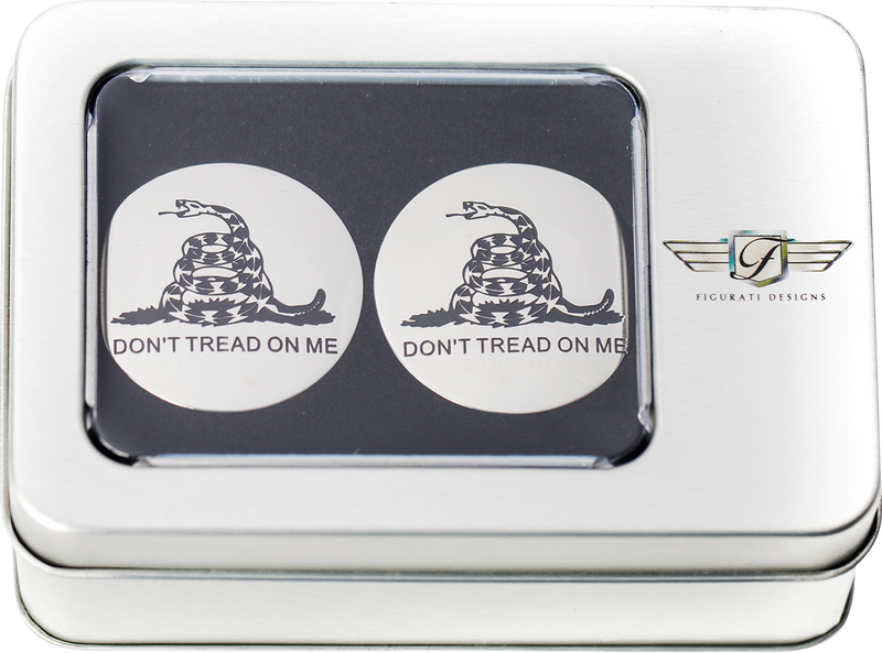 FIGURATI DESIGNS Swing Arm Covers - Don't Tread On Me - Custom FD40-DTOM-SS
