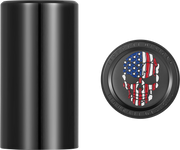 FIGURATI DESIGNS Docking Covers - Red/White/Blue American Flag Skull - Long - Black FD25-DC-2545-BK