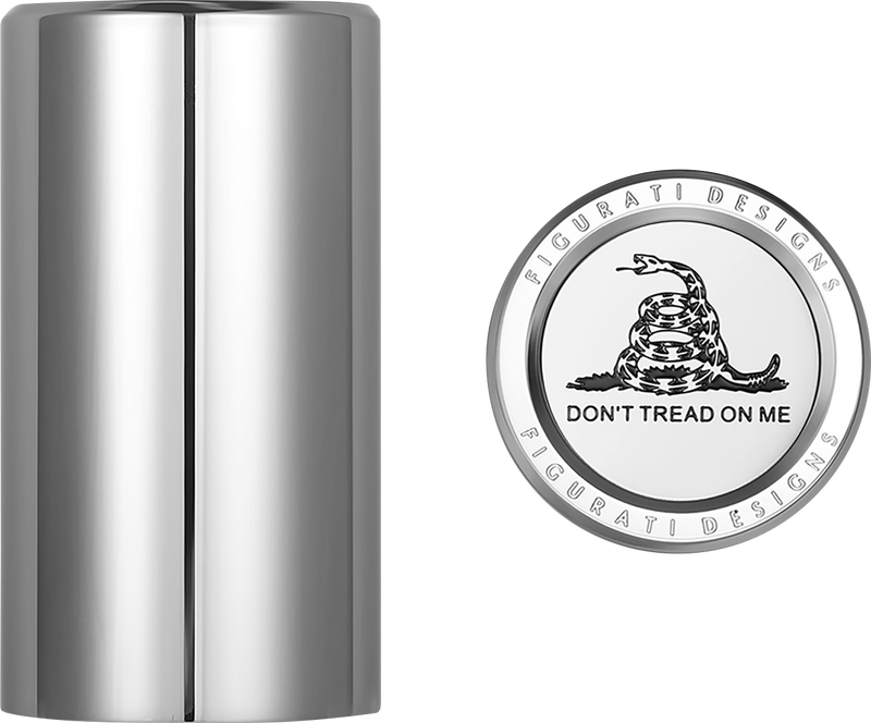FIGURATI DESIGNS Docking Covers - Don't Tread On Me - Long - Silver FD40-DC-2545-SS