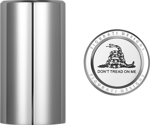 FIGURATI DESIGNS Docking Covers - Don't Tread On Me - Long - Silver FD40-DC-2545-SS