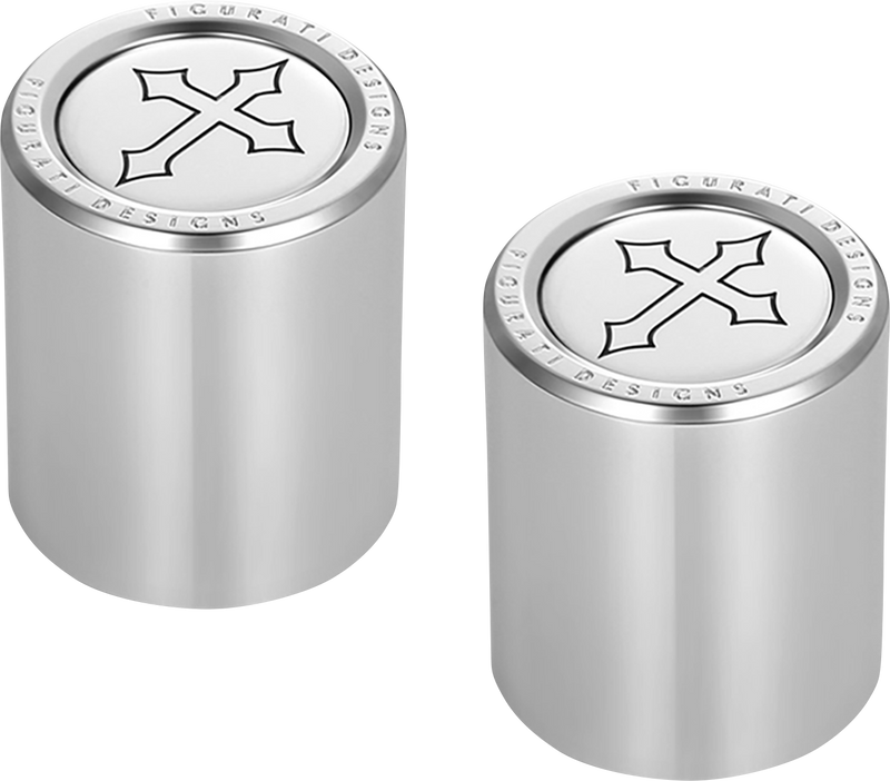 FIGURATI DESIGNS Docking Covers - Short - Cross - Silver FD41-DC-2530-SS